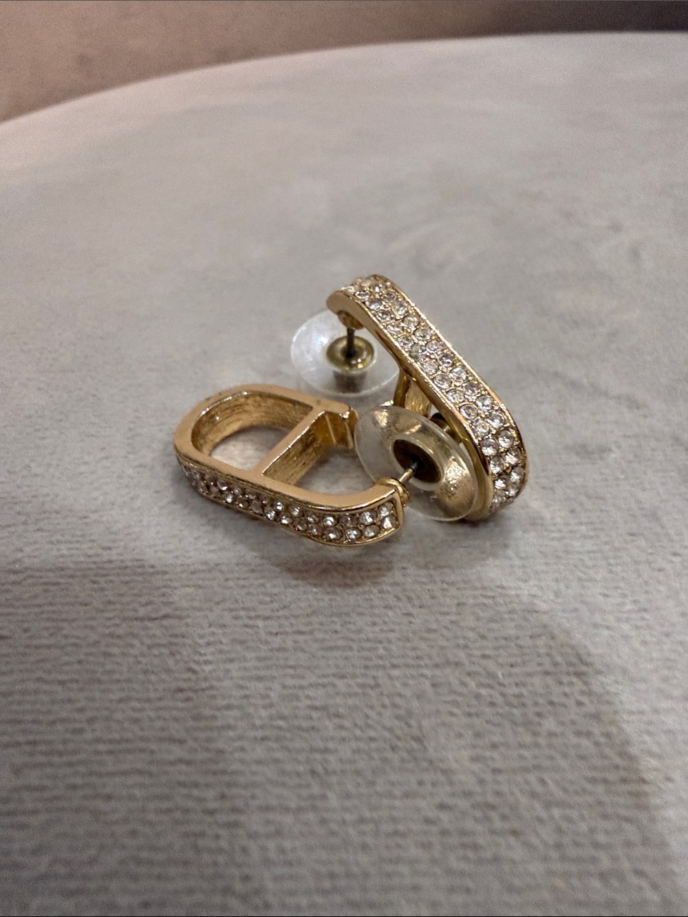 Park Lane Gold Crystal Pavé Hoop Earrings